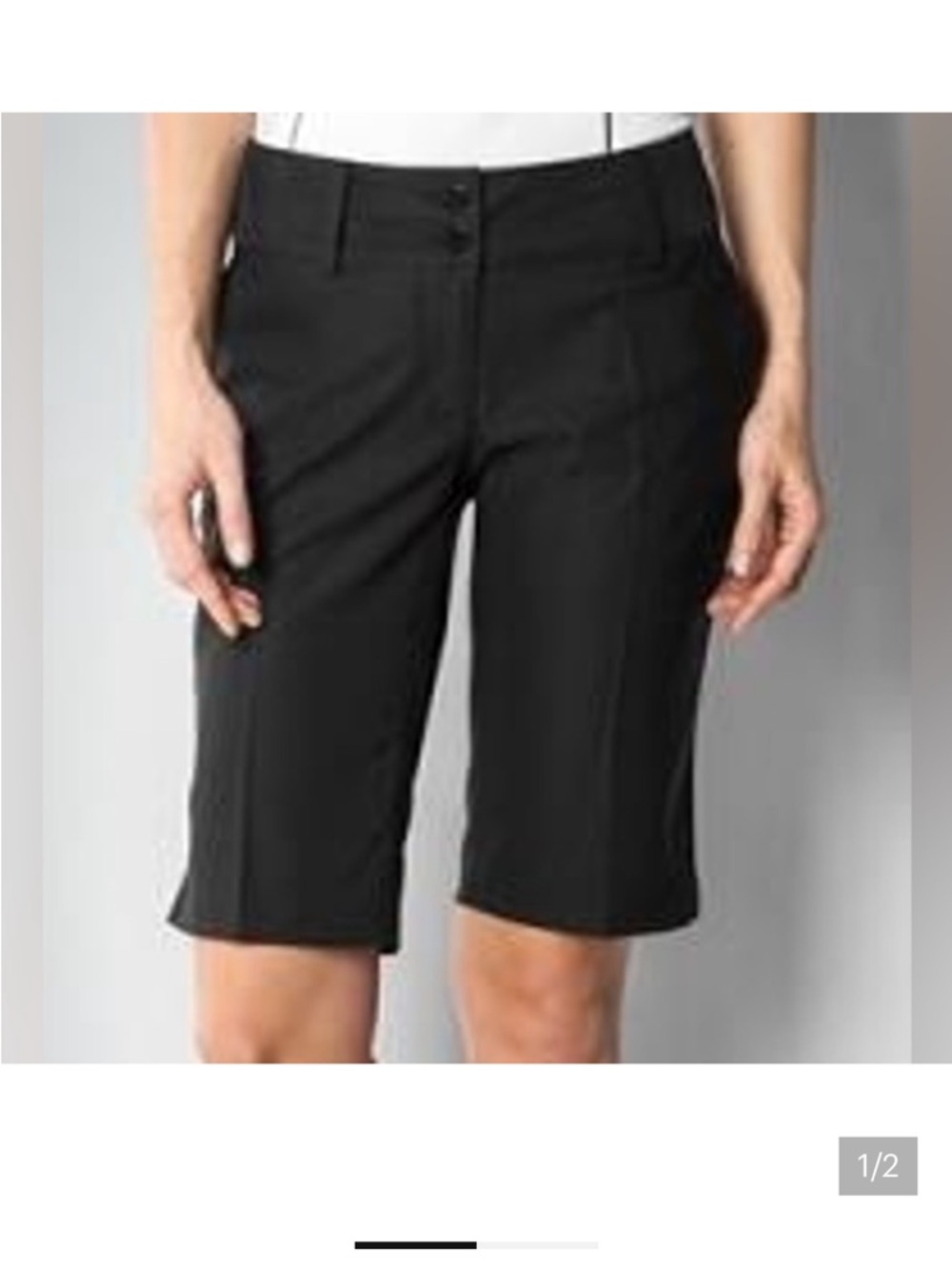 Woman’s adidas climate Black golf Capri  Bermuda Shorts